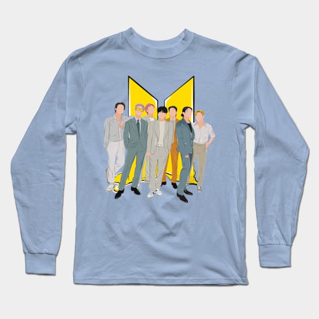 BTS Butter Kpop Group Long Sleeve T-Shirt by Kimrora